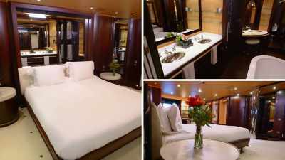 In here, we've got
the master cabin, - Below Deck Sailing Yacht