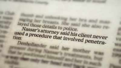 In that interview
with Nassar's lawyers, - Athlete A