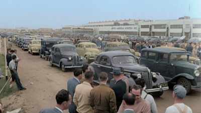 IN JUNE 1941, A STRIKE
BREAKS OUT OVER LOW WAGES - America in Color