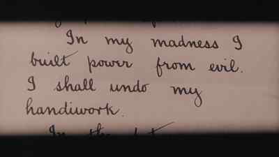 In my madness I built power
from evil. I shall undo my
handwork. - The Penalty