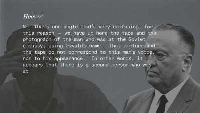 In other words, it appears that
there is a second person who was - The Assassination & Mrs. Paine