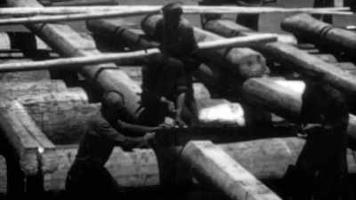 In Peru, Thor's team
builds their unique raft, - Tales From The Explorers Club