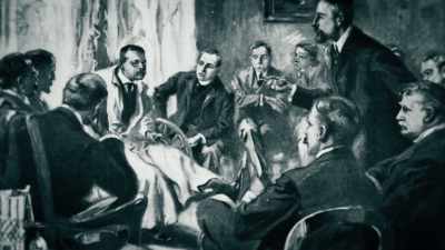 - In that room, you
have John Mitchell, - Theodore Roosevelt
