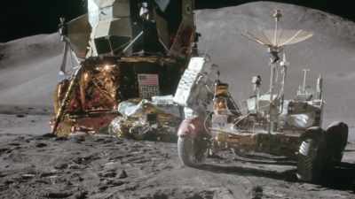 In shady areas
temperatures can be -130 degrees. - American Moon