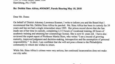 "In short, I am confident that
she will not pose a threat - 40 Years a Prisoner