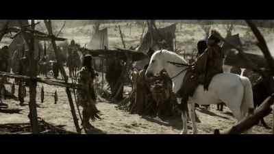 [in Shoshone]
Your face is painted for war. - American Primeval