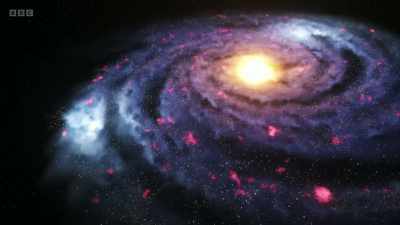 In some regions of our galaxy, - Secrets of Size: Atoms to Supergalaxies