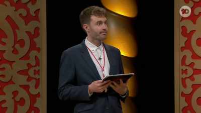 "In your teams,
re-create famous scenes - Taskmaster