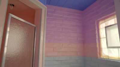 In the bathroom, we painted the
walls - Trixie Motel