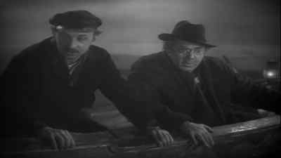 In the book, it says a man
comes up three times. - Out of the Fog
