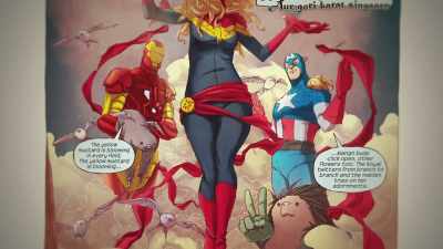 In the comics, Ms. Marvel is like
Captain Marvel's biggest fan. - MPower