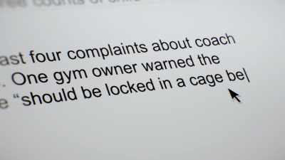 In the file, one complaint said, - Athlete A