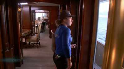 In the galley, 
when you walk in, - Below Deck Down Under