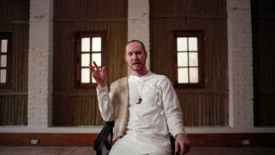 -In the gurukula system
in New Vrindaban, - Krishnas: Gurus. Karma. Murder.