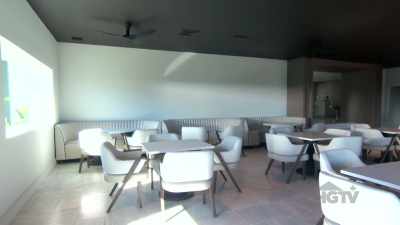 In the lobby and dining room, - Island of Bryan