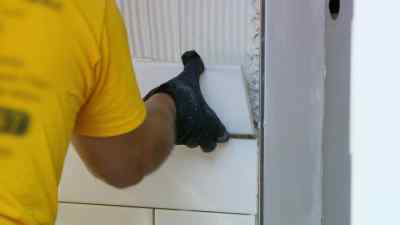 In the master, we're putting
the same white subway tile - Zombie House Flipping