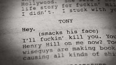 In the script,
what I had written in - Wise Guy: David Chase and The Sopranos