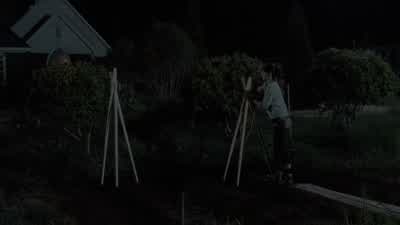 In the shower. - The Walking Dead
