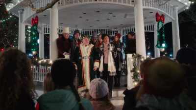 In the story,
Dickens has the ghost - A Show-Stopping Christmas