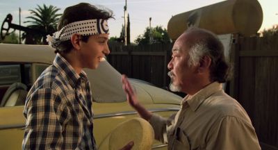 In through nose - The Karate Kid