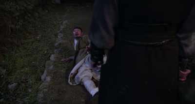 Inan swung his sword
while coughing up blood. - The Assassin
