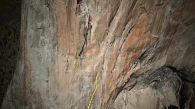 Inch by nerve-racking inch, - The Dawn Wall