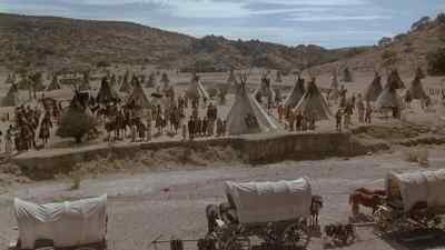 [INDIANS CHANTING] - Wagons East