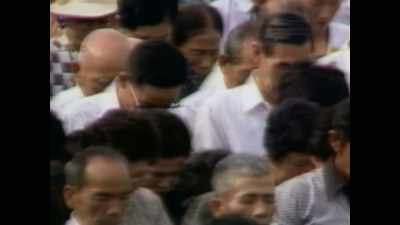 -[indistinct chatter]
-[bell tolling] - Midnight Oil: The Hardest Line