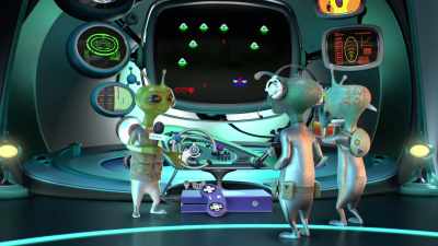 - [informative babbling]
- [video game beeping] - Alien TV