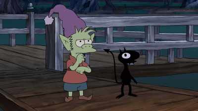 -[inhales deeply and grunts]
-[grunts] - Disenchantment