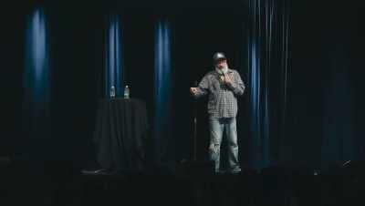 [inhales] I'm gonna out-fat it, - David Cross: Oh Come On