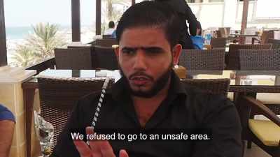 Initially we refused to
to go to an unsafe area. - Killing Gaza