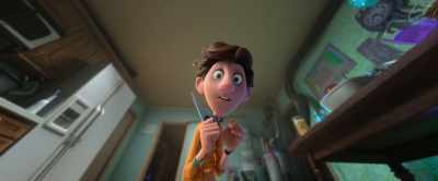 Inserting rectal thermometer.
(GASPS) - Spies in Disguise
