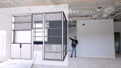 Inside her office,
we're gonna have a floating bed - Fixer Upper: Behind the Design