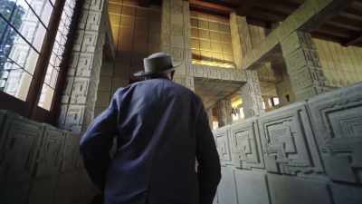 Inside, the house is made from exactly - Frank Lloyd Wright: The Man Who Built America