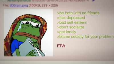 Instead of thinking of society - Feels Good Man