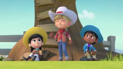Instead of trying to do chores
the way we like to do them, - Dino Ranch