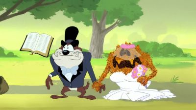 [instrumental
wedding music playing] - Looney Tunes Cartoons