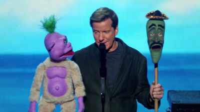 - Is it a pickle?
- On a stick. - Jeff Dunham: Me The People