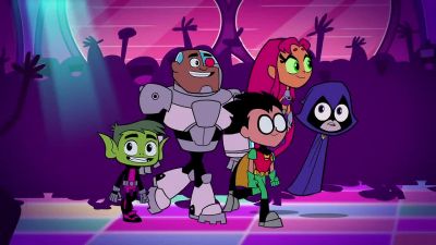 Is this a train
or a '70s disco? - Teen Titans Go!