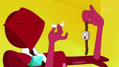Is this cat hair
yours, too? - Adventure Time: Fionna & Cake