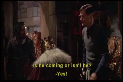 Is he coming or isn't he Yes - The Dresser