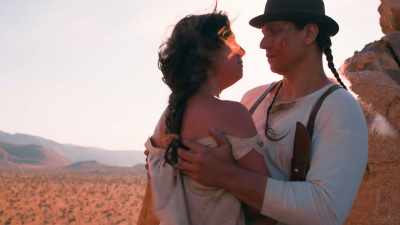 Is she down there? (sobs)
(brooding piano music) - Over The Red River