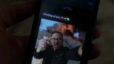 Is he eating a gyro outside of - True Lies
