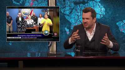 IS IT -- IS IT A PIZZA MONSTER - The Jim Jefferies Show