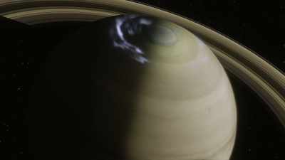 Is it just me, or is this
whirling hexagon at Saturn's - Cosmos: Possible Worlds