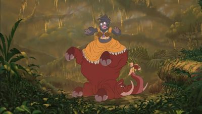 - Is that my dress?
- Oh, no. - Tarzan