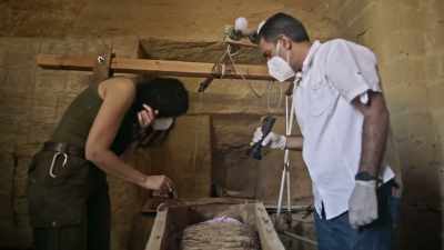 Is that my imagination or is that
some on the nose and mouth? - Tutankhamun: Secrets of the Tomb