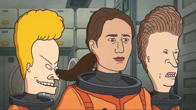 - Is it three hours yet?
[giggling] - Beavis and Butt Head Do the Universe
