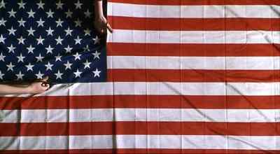 Isn't it against the law to cut up the flag - Dick